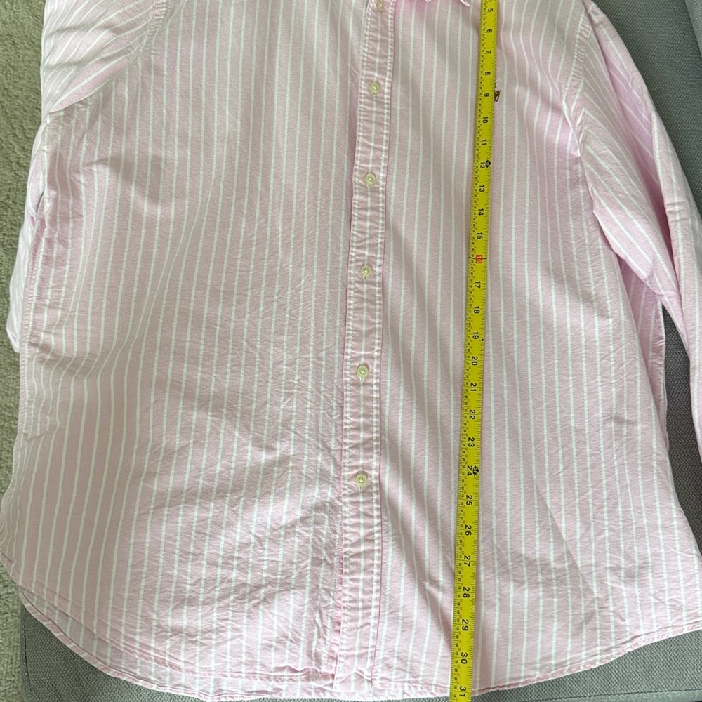 Polo by Ralph Lauren Pink and White Striped Button-Down Shirt - Picture 7 of 16